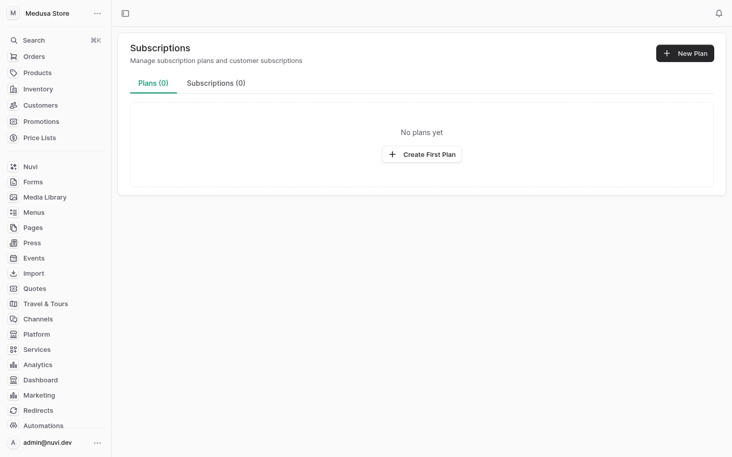 Abonelik admin screenshot
